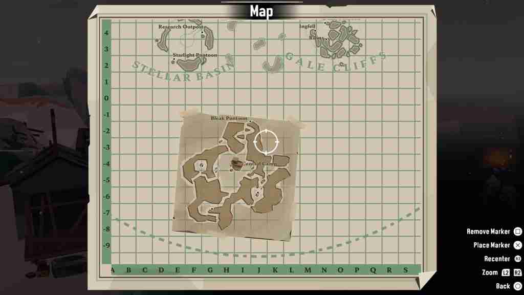 Map screen of new locale which is taped onto the base games map screen