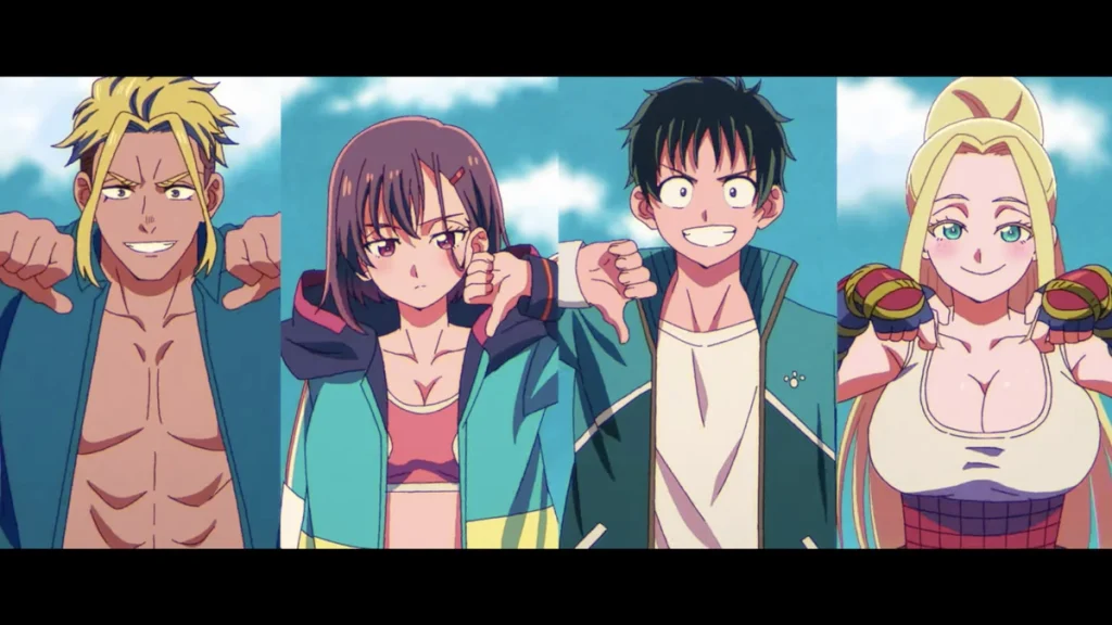 Our protagonists left to right Kencho, Shizuka, Akira, and Beatrix