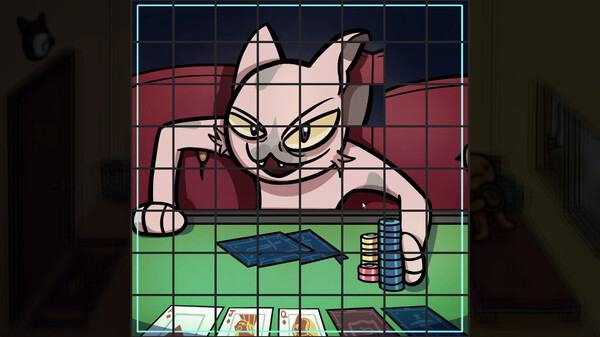 puzzle of a cat gambling