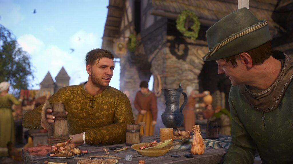 Henry socializing at a tavern