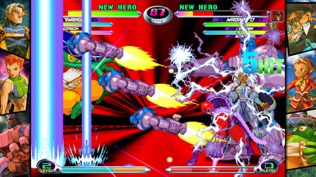 An ultimate Attack filling the screen from Marvel vs Capcom 2