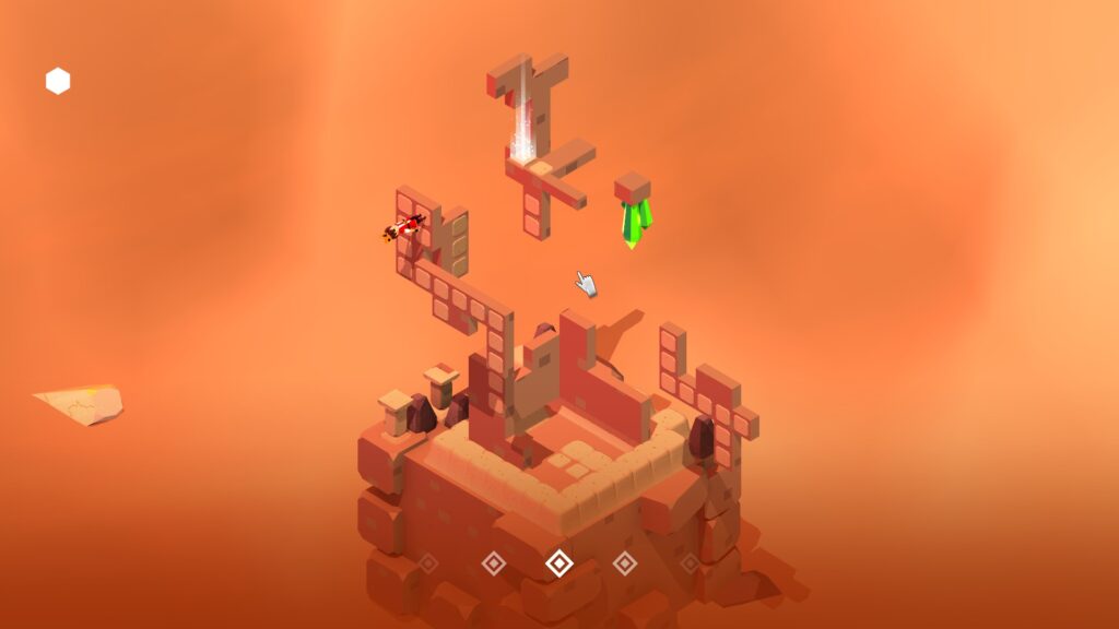 Aarik And The Ruined Kingdom - a desert level with lots of floating platforms