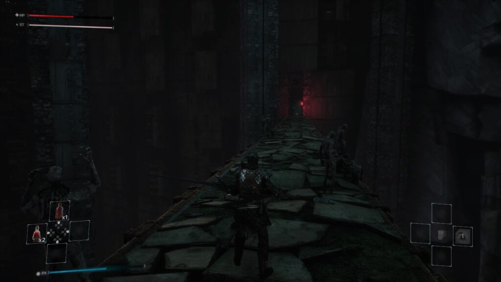 player stood on derelict looking bridge - bleak faith forsaken