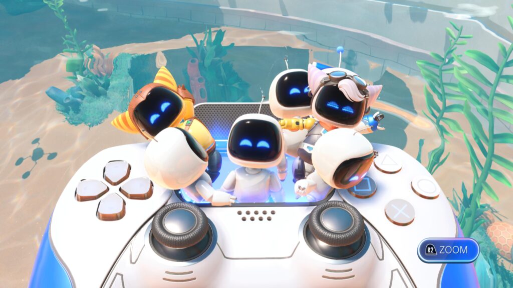 Astro bot - The Bots jump into your controller when rescued