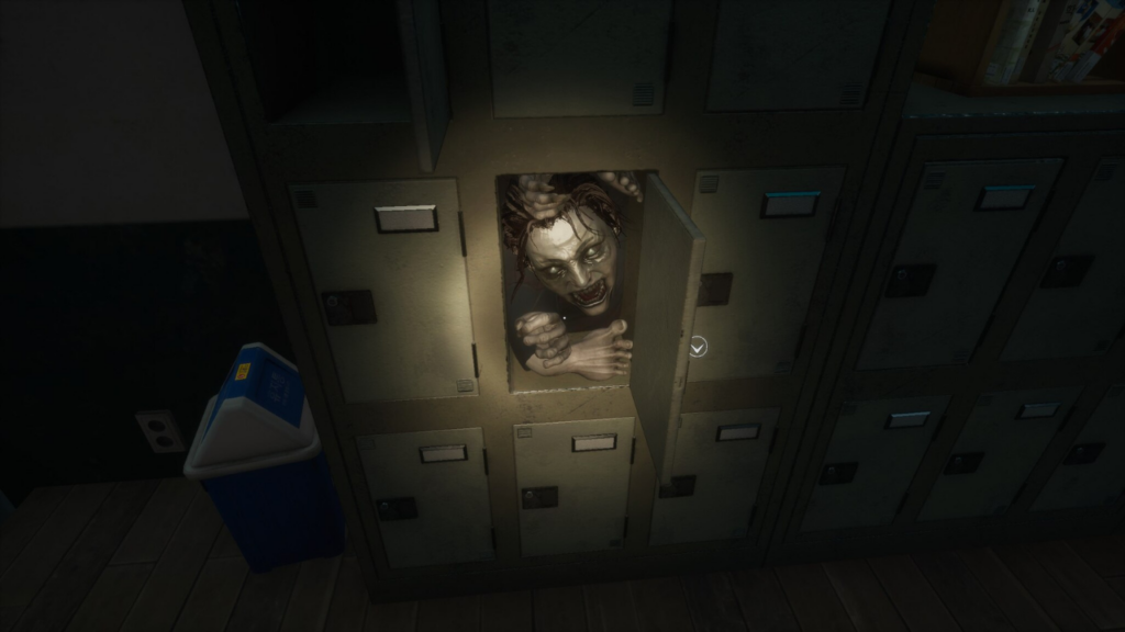 A locker ghost jump scare from White Day 2