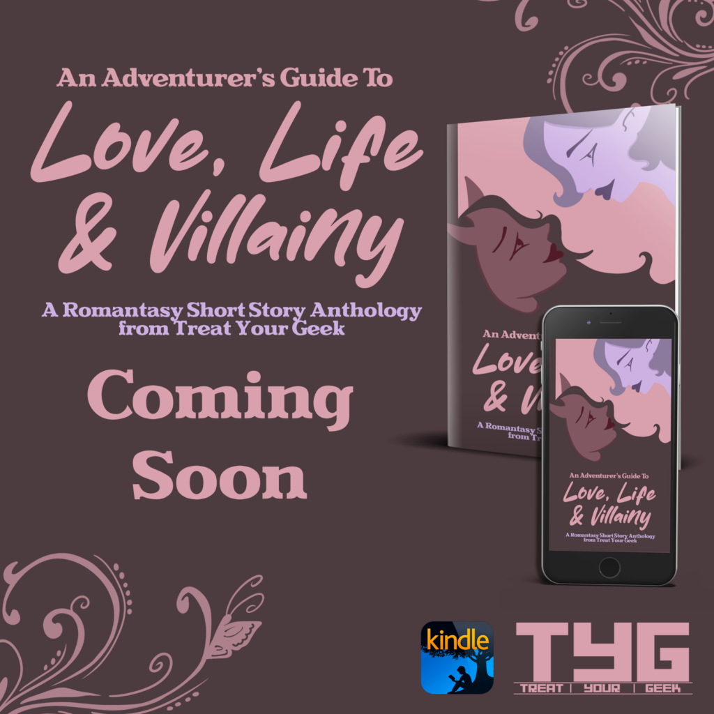  An Adventurer's Guide To Love, Life & Villainy cover - a vector design of a succubus lady and an elf lady looking at each other