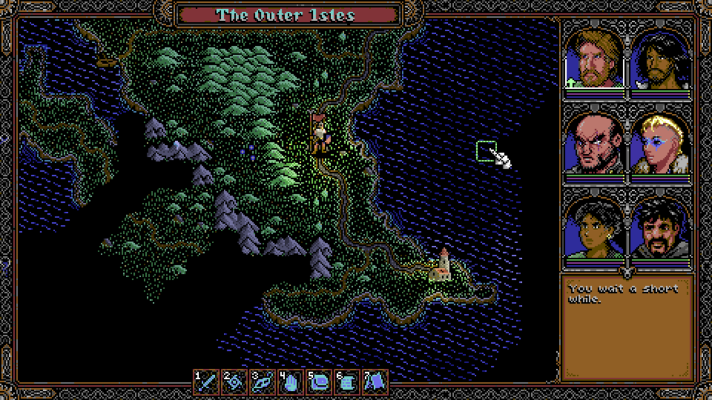 Skald: Against the Black Priory - The Overworld map displaying one of the outer Isles, Lighthouse is visible in the bottom right