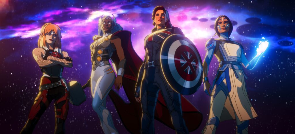 What If...? The New Multiverse Guardian Team. Byrdie, Storm, Captain Carter, Kahhori