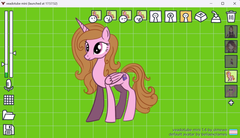 png tuber tutorial, veadotube mini screen with a pony avatar