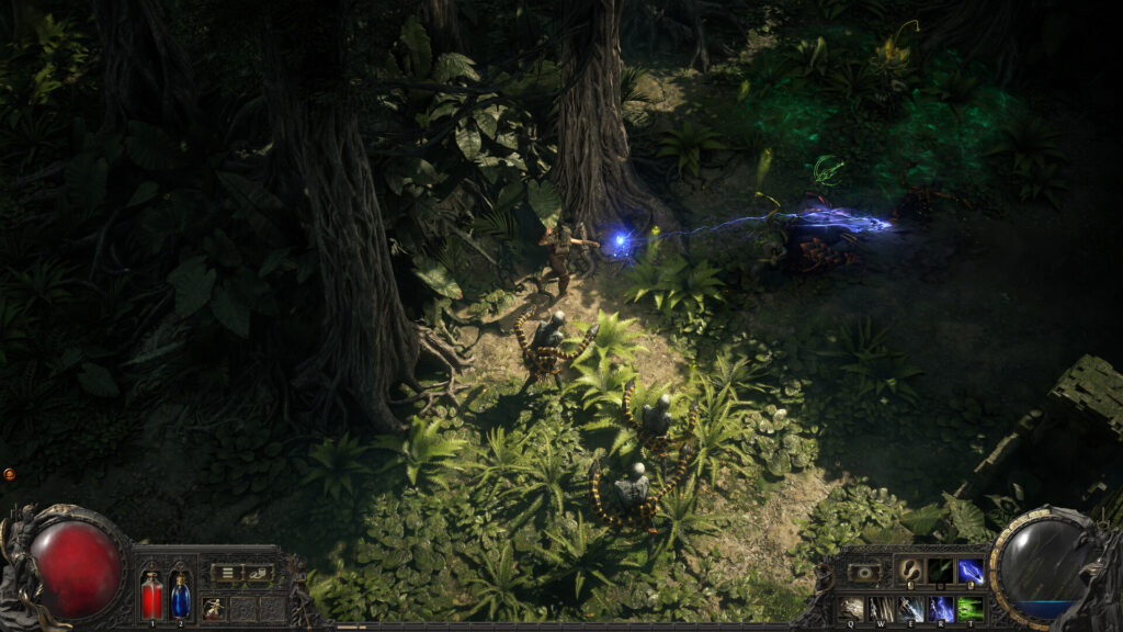 Path of Exile 2 Ranger in a jungle environment