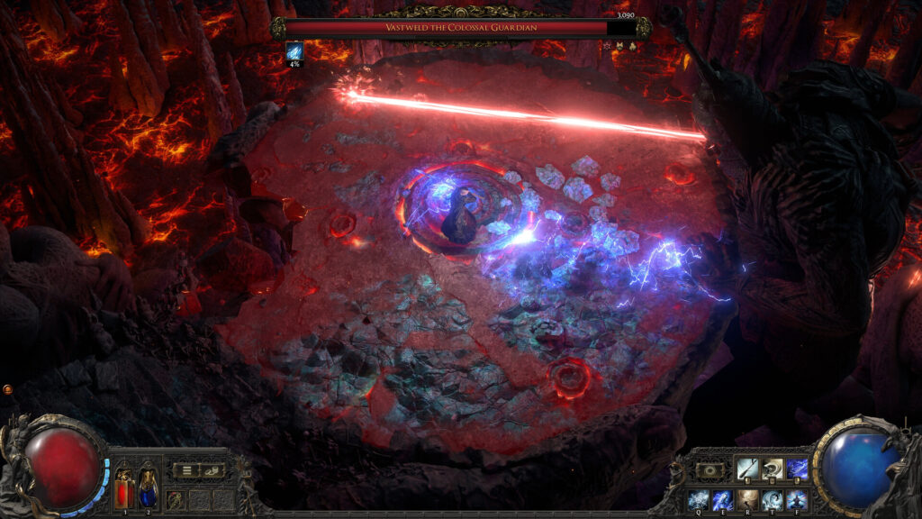 Path of Exile 2 Mercenary facing a boss