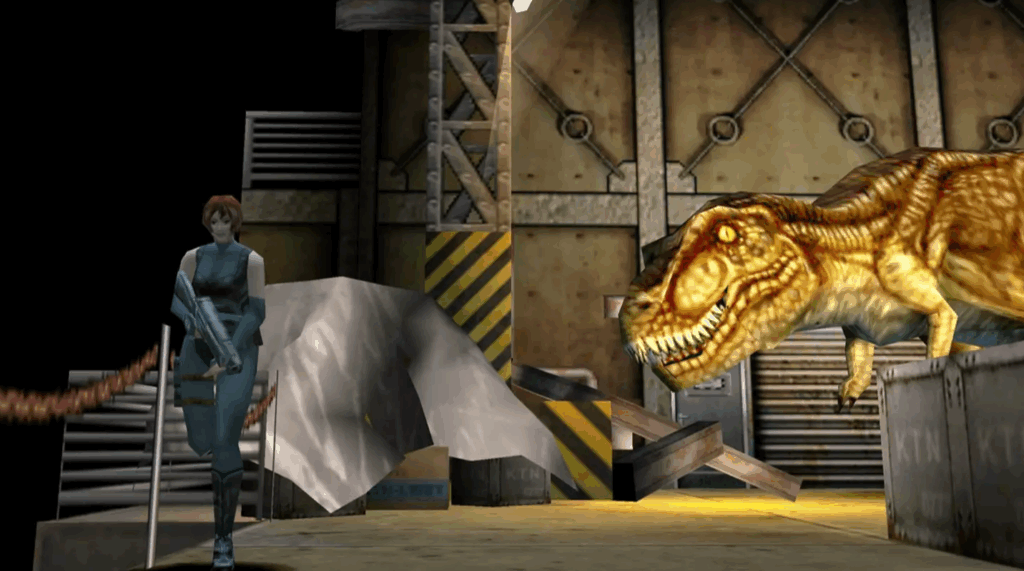 Monster Hunter- Dino Crisis with Regina and a T-rex