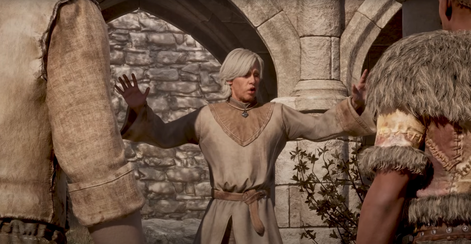 Oblivion - a public speaker addresses a crowd showing off the new lip sync
