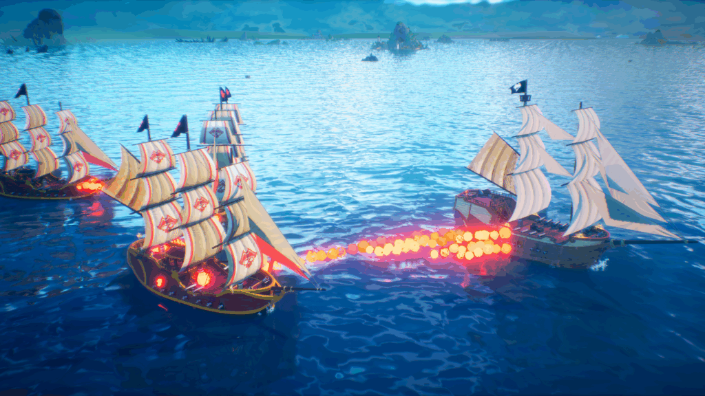 Trident's Tale - an example of the the ship to ship combat with cannon fire