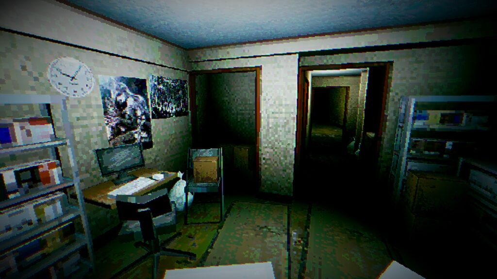 a low resolution shot of shinjis apartment - Brokenlore: Don’t Watch