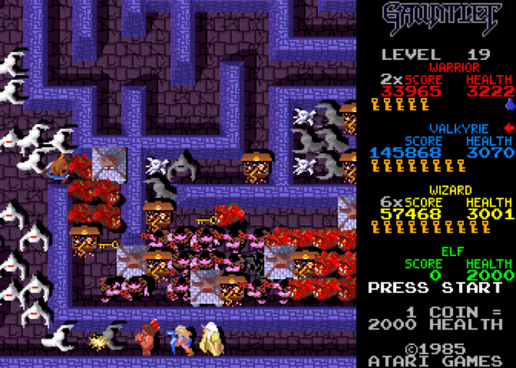 games - Gauntlet the full party of four battle through level 19