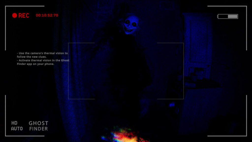 Infra red camera of the ghost looming at you