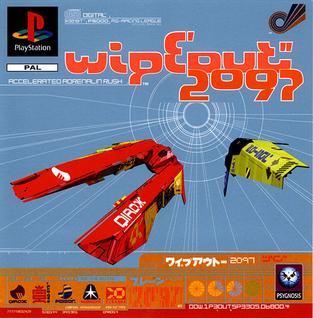 PlayStation 1 game cover wipeout 2097