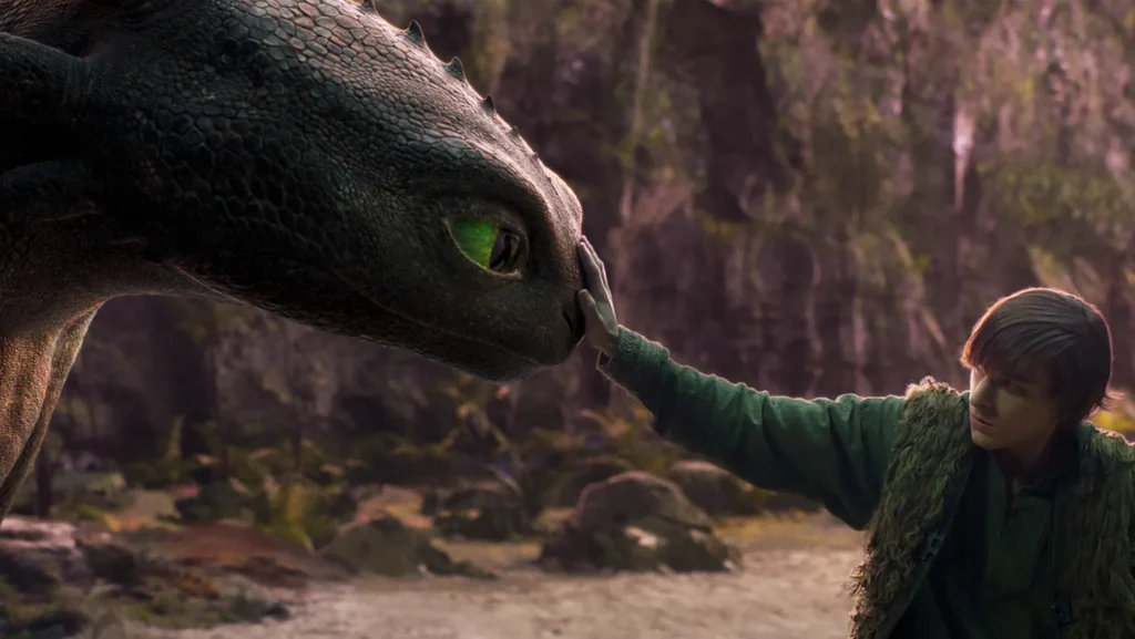 Toothless the Night Fury and Hiccup played by Mason Thames - How to Train Your Dragon