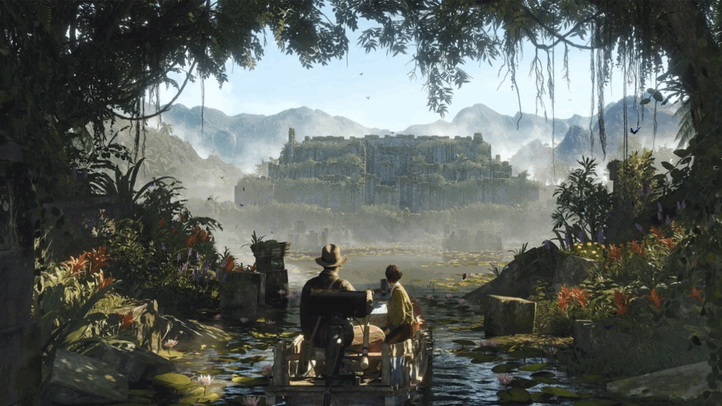 Indiana Jones and the Great Circle - Indy and Gina find a temple in the jungle