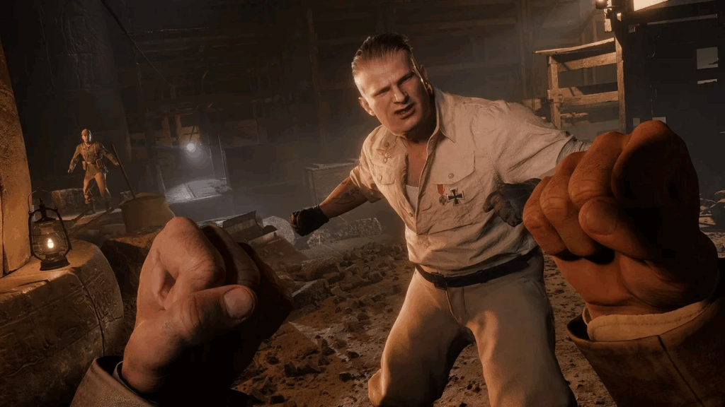 Indiana Jones and the Great Circle - Indy fighting two Solidiers