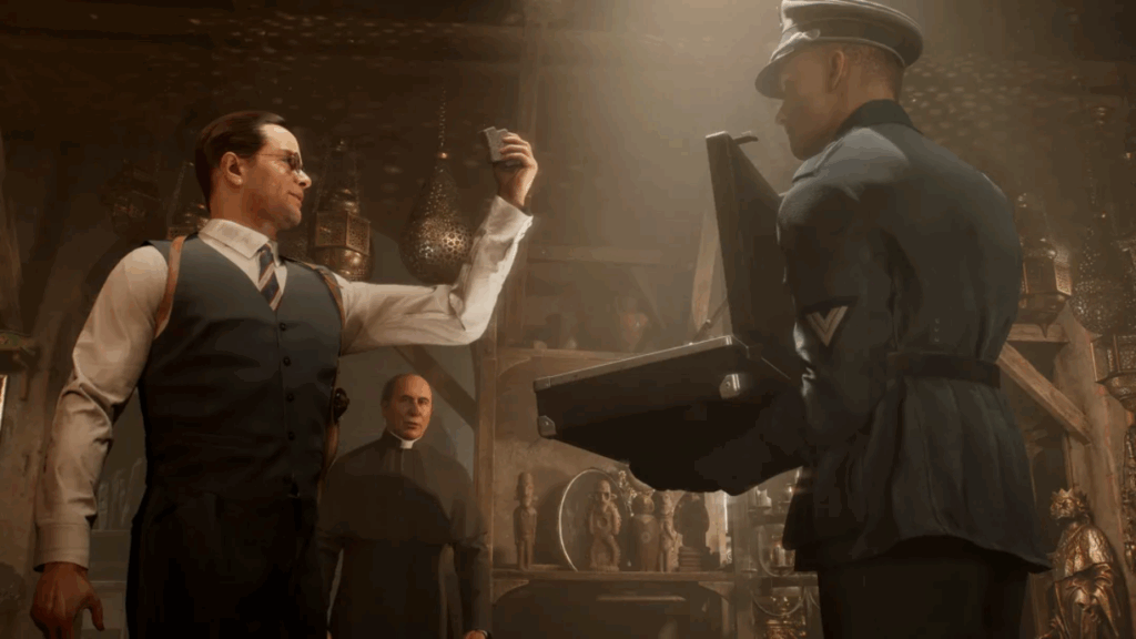 Indiana Jones and the Great Circle - badguy Voss collects the stones