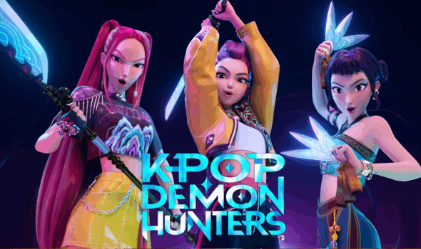Title card for K-Pop Demon Hunters