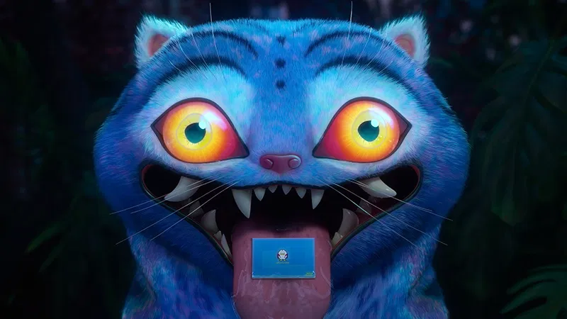 K-Pop Demon Hunters Demon cat with a message