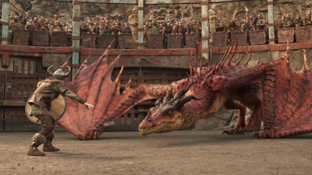 Hiccup facing off the Monstrous Nightmare - How to Train Your Dragon