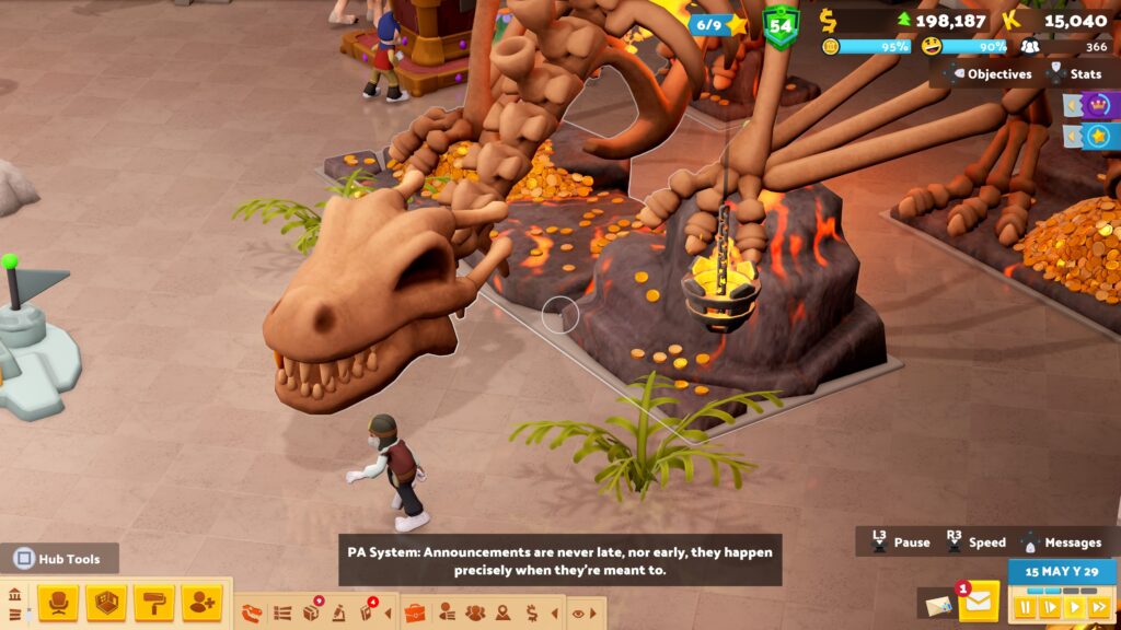 The Two Point Museum Fantasy Finds - a close up of a dragon skeleton