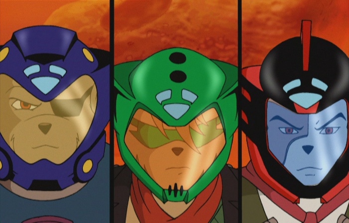 Biker Mice From Mars 2006 version
Left to right Modo, Throttle, Vinnie