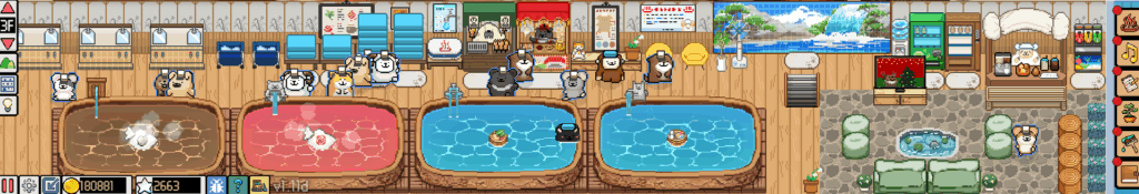 Maltese’s Fluffy Onsen - a busy spa with lots of creatures