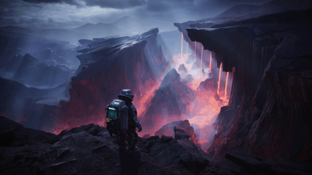 The Alters - looking over an impassable canyon
