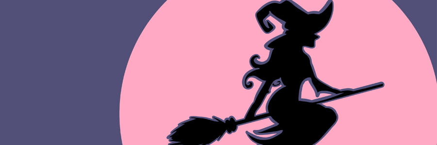 a close up silhouette of a witch