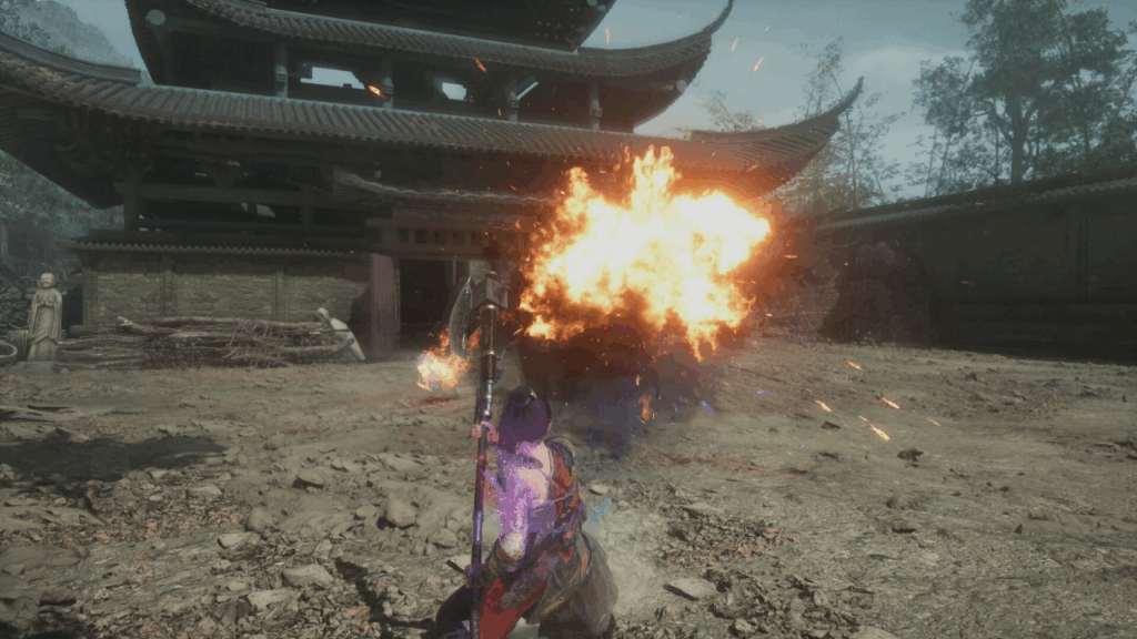 Wuchang - Using a combination axe and firearm