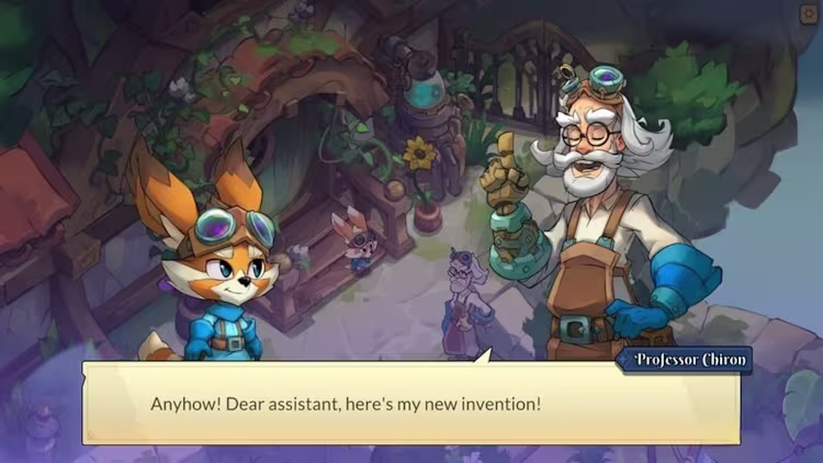 Pilo talking with Professor Chiron -Pilo and the Holobook