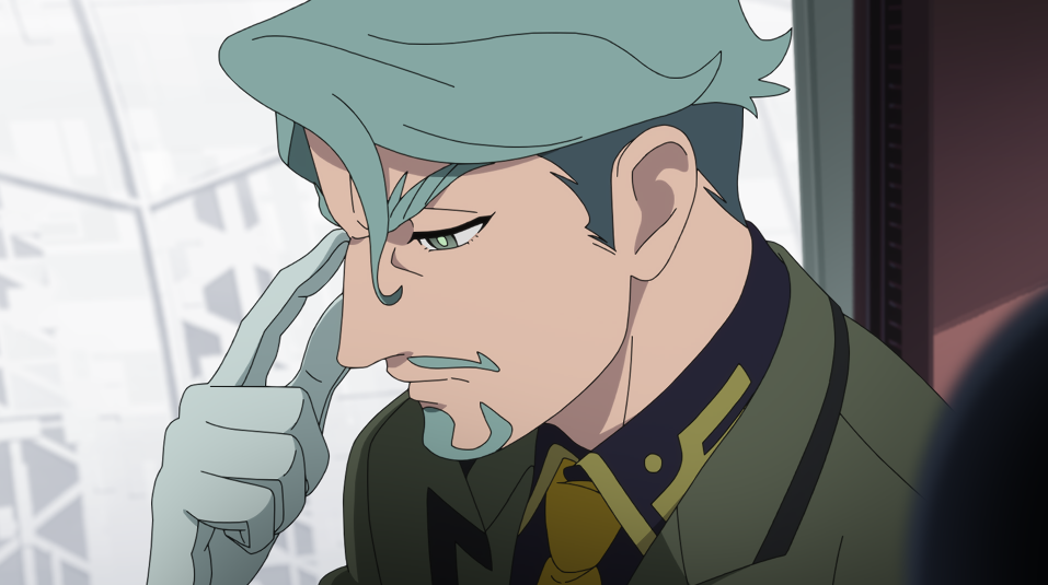 Mobile Suit Gundam GQuuuuuuX Old Man looks worried