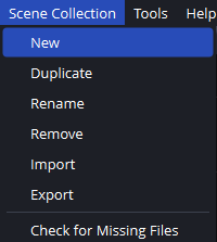 an image of the OBS Scene Collections
