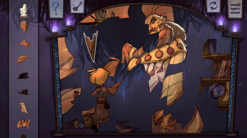 A half finished puzzle made of colourful shards. - Mosaic Chronicles