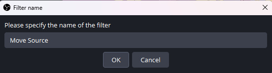 OBS Move Plug-In - specify the name of the filter