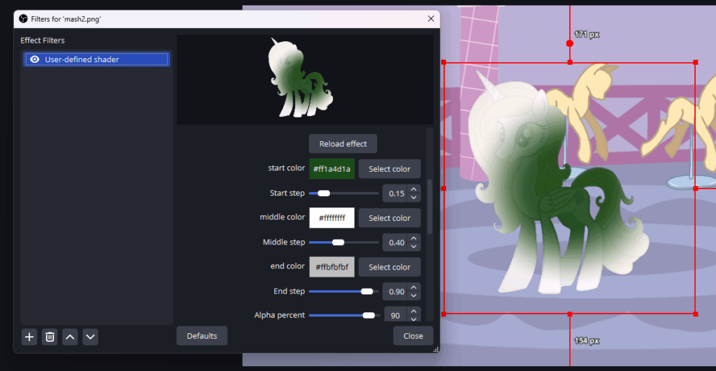 User-Defined Shader - example of the gradient shader