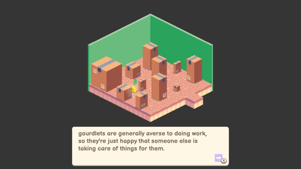 Gourdlets - a room with lots of unopened boxes