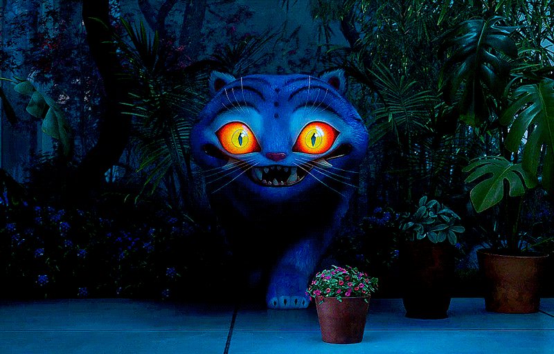 Demon Cat doing the sneak from the shadows - KPop Demon Hunters