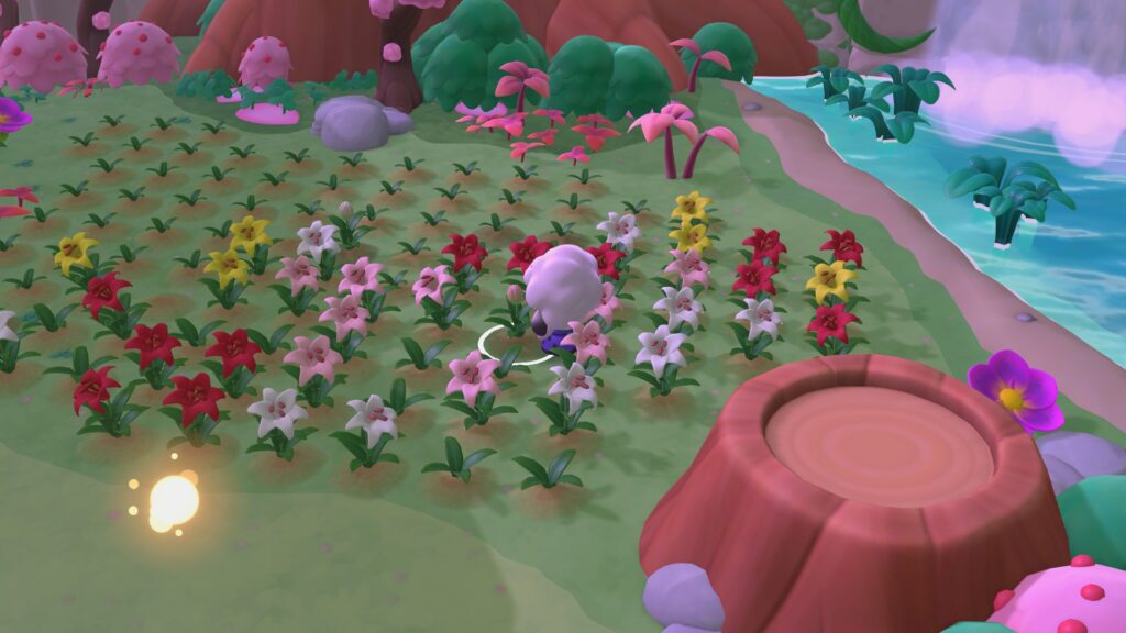 Hello Kitty Island Adventure - Planting flowers in the Merry Meadow.