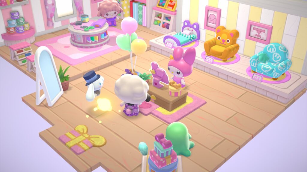 Hello Kitty Island Adventure - My Melody, Cinnamoroll and My Sweet Piano in the furniture shop known as Small Gift Big Smile.
