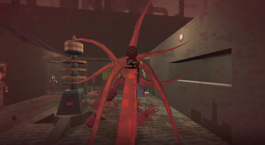 It Has My Face - a clone mutates to a an amorphous mass of tentacles and teeth