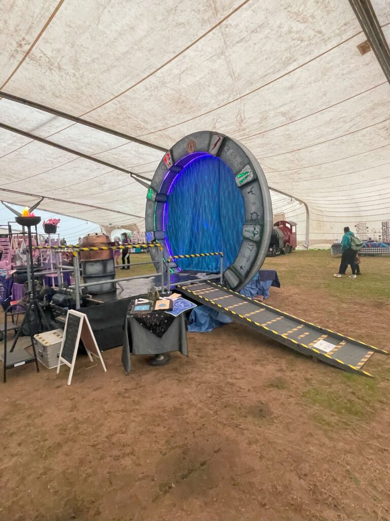 A lifesize stargate with lights and sounds- Comic Con 25