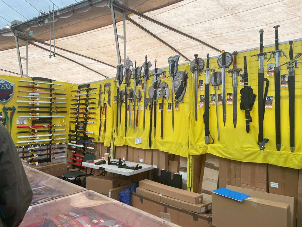 A replica Sword Vendor - Comic Con 25