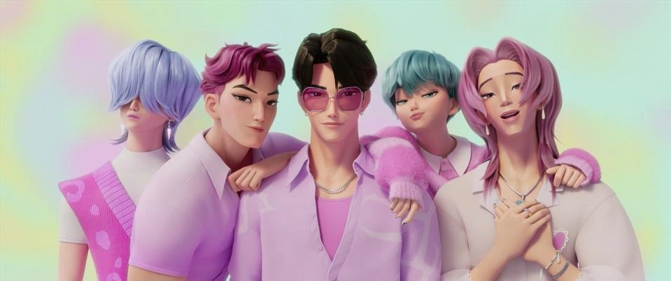 Saja Boys, left to right
Mystery, Abby, Jinu, Baby, Romance