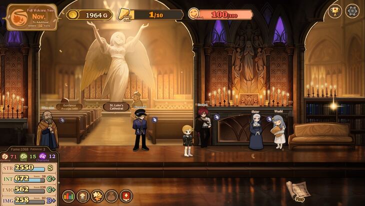 The Cathedral were you can pray, and interact with NPC's - Volcano Princess